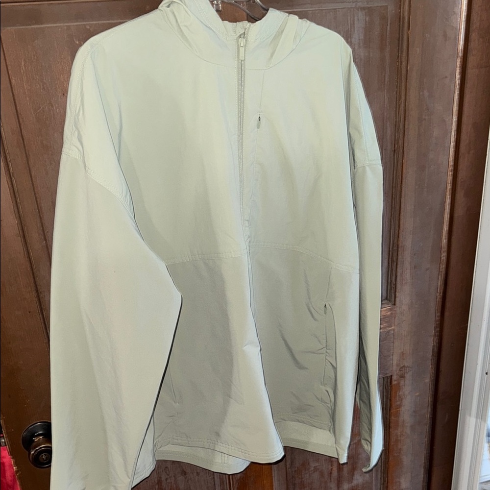 Light Green Lightweight Hooded Jacket